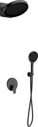Комплект для душа AQUAme, встраиваемый, смеситель, gun metal AQM8402GM