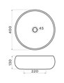 Раковина для ванной Omoikiri Fumico-NU Natceramic, орех 4972079