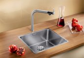 Кухонная мойка Blanco Andano 450-IF, отводная арматура, полированная сталь 522961
