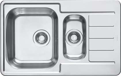 Кухонная мойка Alveus Line Maxim 70, 790x500, двойная, с крылом, нержавеющая сталь 1089614