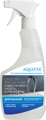 Чистящее средство Aquatek от известкового налета, ржавчины, для ванной, сантехники и смесителей, спрей, 500мл AQ9001