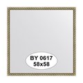 Зеркало Evoform Definite 580x580 в багетной раме 26мм, витая латунь BY 0617