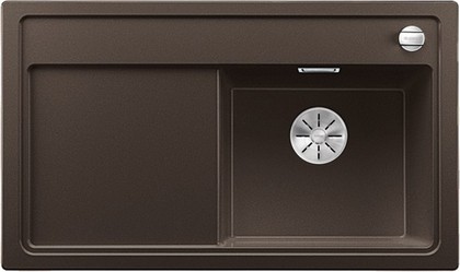Кухонная мойка Blanco Zenar 45S-F, чаша справа, клапан-автомат, кофе 523799