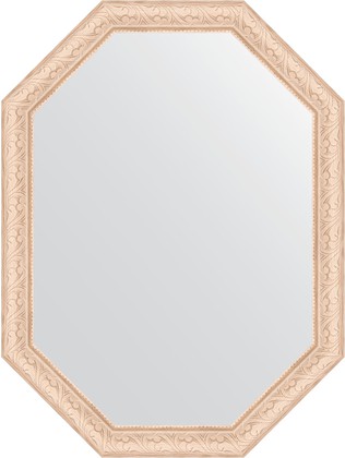 Зеркало Evoform Polygon 600x800 в багетной раме 57мм, беленый дуб BY 7035