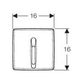 ИК привод смыва для писсуара Geberit Basic, 230В, питание от батарей, пластик, белый 115.818.11.5