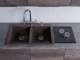 Кухонная мойка Omoikiri Bosen 80-2 DC, две чаши, тёмный шоколад 4993840