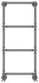 Полотенцесушитель водяной Сунержа Ренессанс 1304 960x400, чёрный хром 01-0280-9640