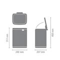 Мусорный бак Brabantia Bo 7л, минерально-графитовый 233722