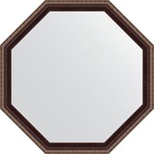 Зеркало Evoform Octagon 690x690 в багетной раме 50мм, махагон с орнаментом BY 3867