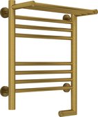 Полотенцесушитель электрический Сунержа Богема 2.0, с полкой, 500x400, МЭМ справа, состаренная латунь 051-5207-5040