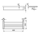 Держатель для полотенец Kludi Vela C с полкой, 600, белый матовый 3198953