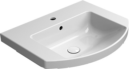 Раковина GSI Norm 600, подвесная, встраиваемая, белый глянцевый 8645111