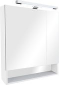 Зеркальный шкаф Roca The Gap 70х85см, с полочкой и светильником, белый глянец ZRU9302886