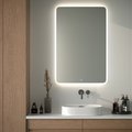 Зеркало с матированием и LED-подсветкой Defesto, 38W, 80x120см, сенсорный выключатель, нейтральный белый свет DF 3810S