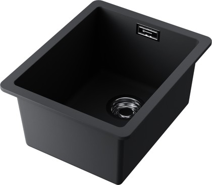 Кухонная мойка Omoikiri Kata 34-U-BL, Artgranit, чёрный 4993382
