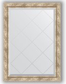 Зеркало Evoform Exclusive-G 730x1010 с фацетом и гравировкой, в багетной раме 70мм, прованс с плетением BY 4177
