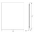 Зеркало с фацетом Defesto Glow 50x60, LED подсветка, без выключателя, тёплый белый свет DF 2513