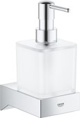 Дозатор жидкого мыла Grohe Selection Cube с настенным держателем, хром 40805000/40865000