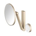 Косметическое зеркало Keuco iLook_move, с подсветкой, круглое, с сенсорной панелью, увеличение х5, бронза шлифованная 17612 039002