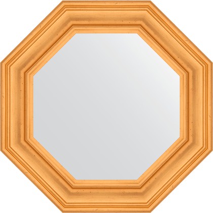 Зеркало Evoform Octagon 640x640 в багетной раме 99мм, травленое золото BY 7362