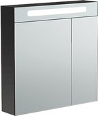 Шкаф зеркальный 75x75см подвесной с подсветкой, 2 дверцы - левая шире Verona SUSAN SU602L