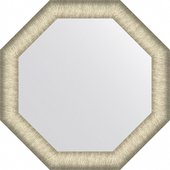Зеркало Evoform Octagon 55x55, восьмиугольное, в багетной раме, брашированное серебро 59мм BY 7428