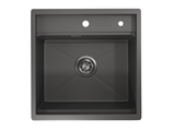 Кухонная мойка Granula Kitchen Space KS-5051, 500x510, накладная, нержавеющая сталь, Графит матовый 5051, ГРАФИТ МАТОВЫЙ