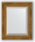 Зеркало Evoform Exclusive 430x530 с фацетом, в багетной раме 70мм, состаренное бронза с плетением BY 3354