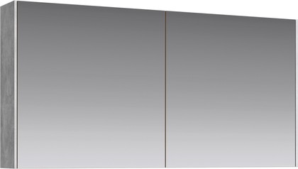 Зеркальный шкаф Aqwella Mobi 120см, бетон светлый MOB0412+MOB0717BS