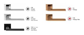 Ручка дверная Colombo Electra, 50x50, с накладкой классик, хром матовый MS11R cromat