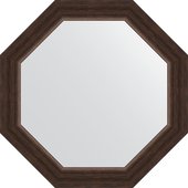 Зеркало Evoform Octagon 560x560 в багетной раме 62мм, палисандр BY 3987
