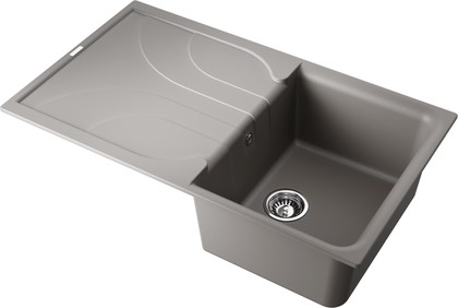 Кухонная мойка Omoikiri Yasugata 86-GR Tetogranit, оборачиваемая, leningrad grey 4993546