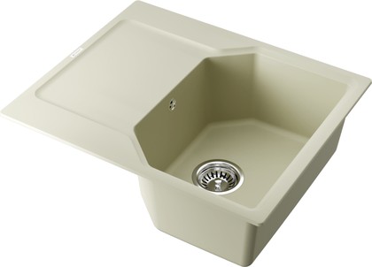 Кухонная мойка Omoikiri Yonaka 61-BE, с крылом, Artgranit, ваниль 4993632