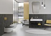 Унитаз подвесной GSI Modo 520, Swirlflush безободковый, Ardesia matt чёрный матовый 9816FR226