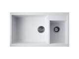 Кухонная мойка Omoikiri Tedori 86-2-LB-WH, две чаши, Tetogranit, белый 4993935