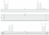 Полка прямая Сунержа Round L 610, Матовый чёрный 31-3020-5610
