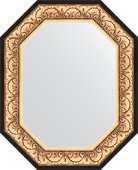 Зеркало Evoform Polygon 650x800 в багетной раме 106мм, барокко золото BY 7242