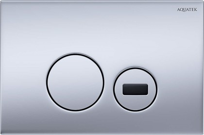 Сенсорная панель смыва Aquatek Sensor 023A, клавиши круглые, нержавеющая сталь KDIS-0000036