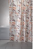 Штора для ванны 180x200см мультиколор с кольцами 12шт Grund LETTERE 2180.98.1054