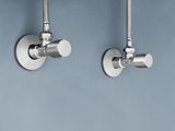 Угловой вентиль Grohe, 1/2x3/8" универсальный, для подключения смесителей, резьба с насечками, Антрацит - Hard Graphite 22037A00