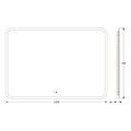 Зеркало с матированием и LED-подсветкой Defesto, 32W, 100x70см, ИК-выключатель, нейтральный белый свет DF 3809RH