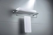 Полка для полотенец Aquatek Европа с держателем, хром AQ4115CR