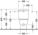 Унитаз напольный, выпуск Vario, комплект (чаша, бачок, сиденье с микролифтом) Duravit DARLING NEW 213809