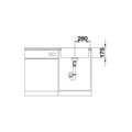 Кухонная мойка Blanco Zerox 500-IF/A, отводная арматура, матовая сталь 523101