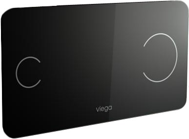 Кнопка смыва сенсорная для инсталляции для унитаза, чёрное стекло Viega Visign for More 103 630614