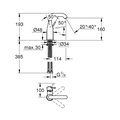 Смеситель для раковины Grohe Essence, фантомный чёрный 24176KF1