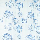 Штора для ванной Spirella Fidji, 180x200см, полиэтилен, синий 1036984