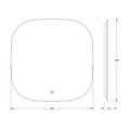 Зеркало Defesto Opti 60x60, LED подсветка, сенсорный выключатель, тёплый белый свет DF 2859S