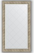 Зеркало Evoform Exclusive-G 1000x1750 с гравировкой, в багетной раме 106мм, барокко серебро BY 4424