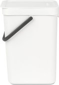Ведро для мусора Brabantia Sort&Go, 12л, белый 109782